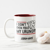 Ne pas plier Lave-linge Funny Cartes Poker Joueur