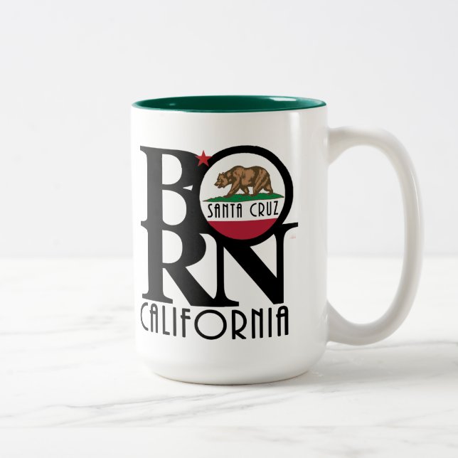 Tasse 2 Couleurs NÉ Père Noël Cruz 15oz (Droit)