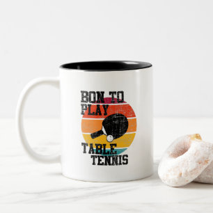 Tasse 2 Couleurs Né Pour Jouer Au Tennis De Table