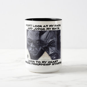 TASSE 2 COULEURS NE REGARDE PAS MON VISAGE, ET JUGE MA COURSE