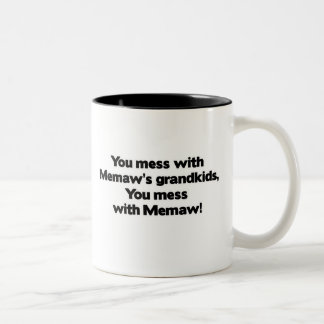 Tasse 2 Couleurs Ne salissez pas avec les Grandkids de Memaw