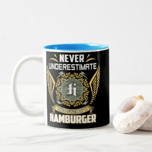 Tasse 2 Couleurs Ne sous-estimez jamais le pouvoir d'un hamburger