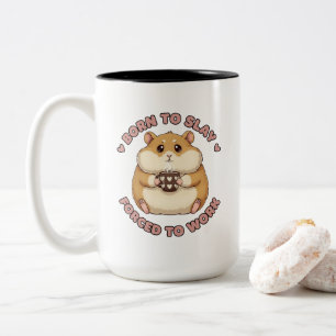 Tasse 2 Couleurs Née Pour Détruire Hamster Sassy Cadeau Mignon pour