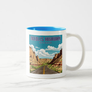Tasse 2 Couleurs Needles Highway Paysage du Dakota du Sud