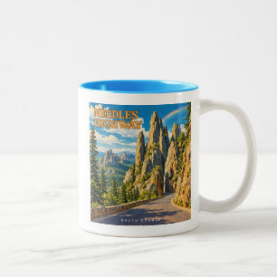 Tasse 2 Couleurs Needles Highway South Dakota Arc-en-ciel
