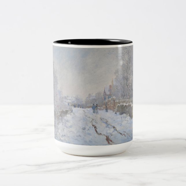 Tasse 2 Couleurs Neige à Argenteuil (par Claude Monet) (Centre)