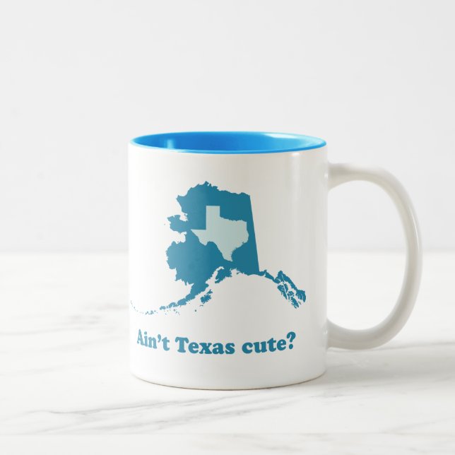 Tasse 2 Couleurs N'est pas la vantardise mignonne du Texas Alaska (Droit)