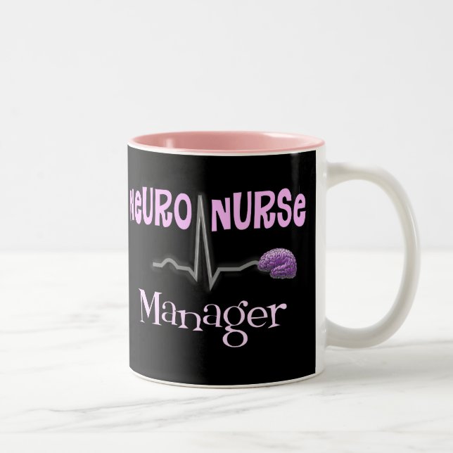 Tasse 2 Couleurs Neuro- cadeaux de directeur d'infirmière (Droit)