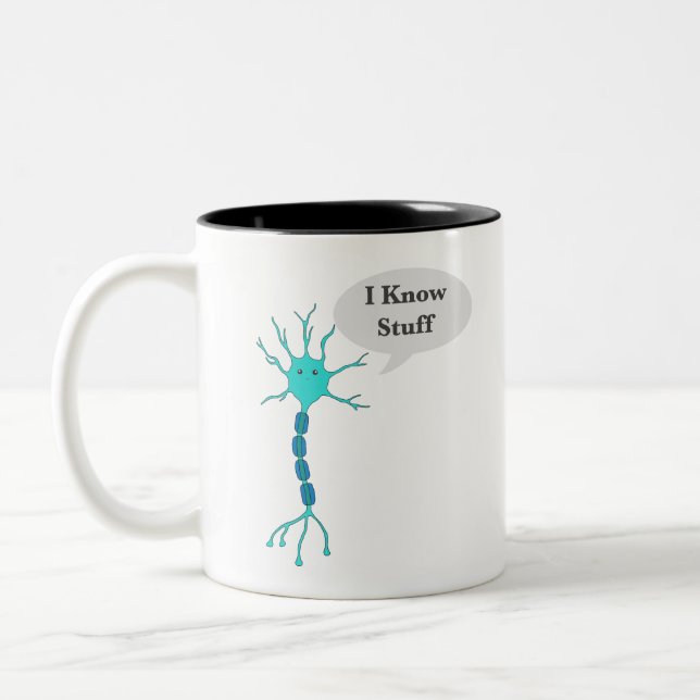 Tasse 2 Couleurs Neurone Je sais des choses (Gauche)