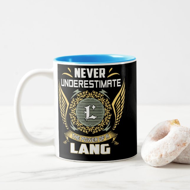 Tasse 2 Couleurs Never Underestimate The Power Of A Lang (Avec donut)