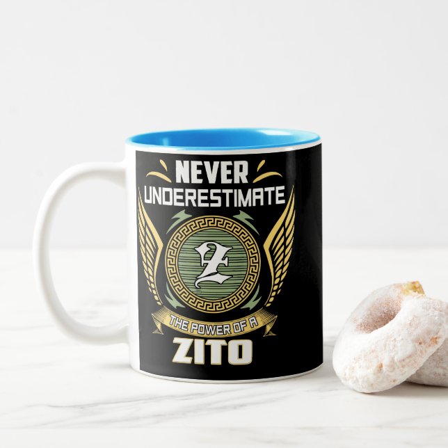 Tasse 2 Couleurs Never Underestimate The Power Of A Zito (Avec donut)
