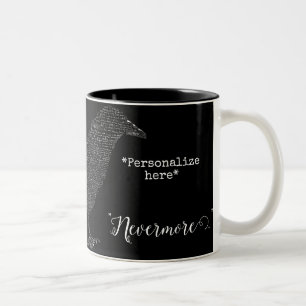 Tasse 2 Couleurs NEVERMORE le poème Le Corbeau