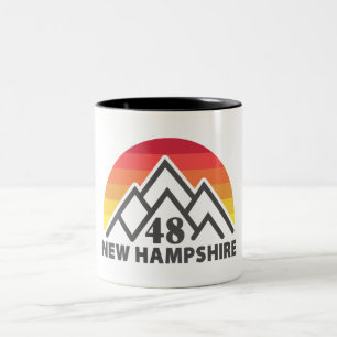 Tasse 2 Couleurs New Hampshire 48 Retro Montagne