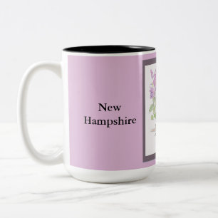 Tasse 2 Couleurs NEW HAMPSHIRE État oiseau et fleur