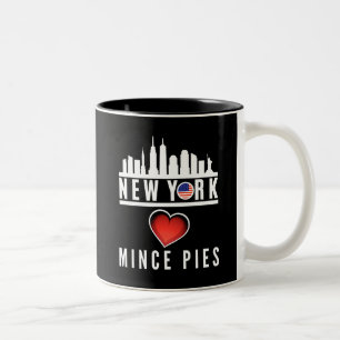 Tasse 2 Couleurs New York aime Mince Pies Cityscape