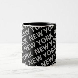 Tasse 2 Couleurs New York Motif Grey