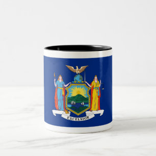 Tasse 2 Couleurs New York : The Empire State, Home Big Apple Flag