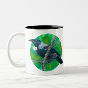Tasse 2 Couleurs New Zealand Tui - Peinture en acrylique