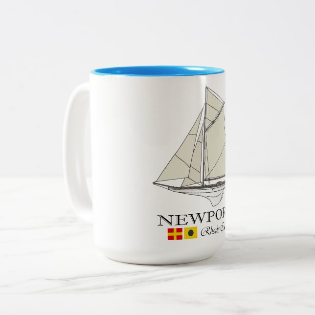 Tasse 2 Couleurs Newport RI (SB) (Devant gauche)