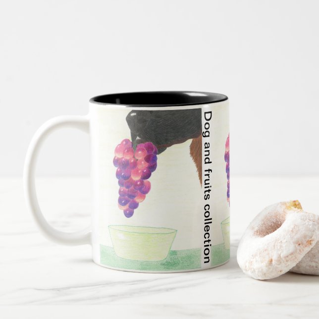 Tasse 2 Couleurs Nez de chien et raisin  (Avec donut)