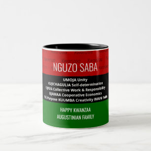 Tasse 2 Couleurs NGUZO SABA 7 Principes Happy Kwanzaa