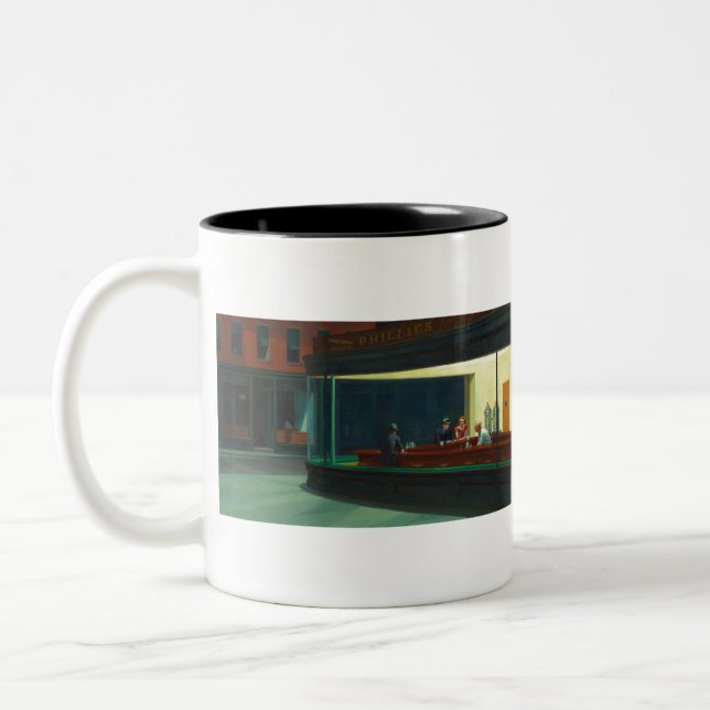 Tasse 2 Couleurs Nighthawake - Edward Hopper (Gauche)