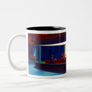 Tasse 2 Couleurs Nighthawks d'Edward Hopper