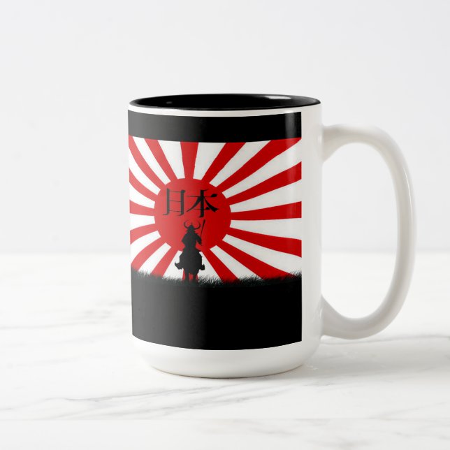 Tasse 2 Couleurs Nihon Drapeau du Japon Samurai Série Patriotique M (Droit)