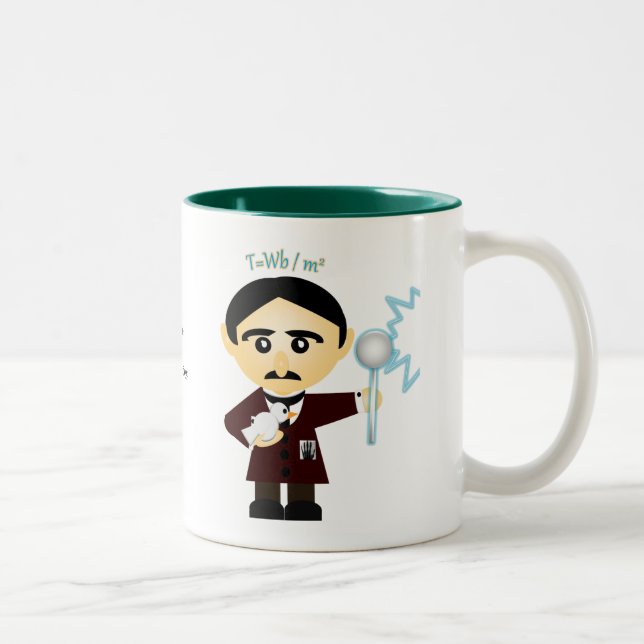 Tasse 2 Couleurs Nikola Tesla (Droit)