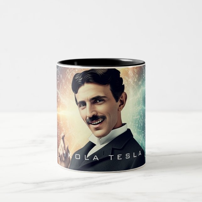 Tasse 2 Couleurs Nikola Tesla (Centre)