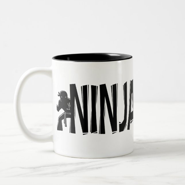 Tasse 2 Couleurs "Ninja disparaissent " (Gauche)