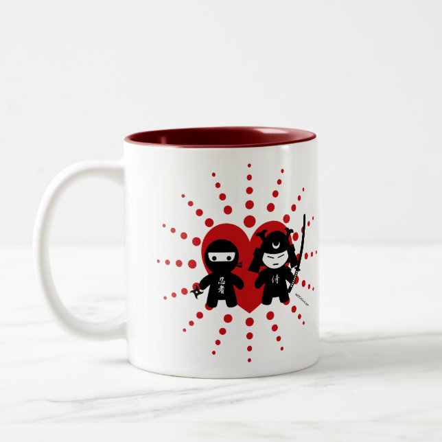 Tasse 2 Couleurs Ninja et samouraïs (Gauche)