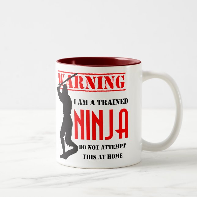 Tasse 2 Couleurs Ninja formé (Droit)