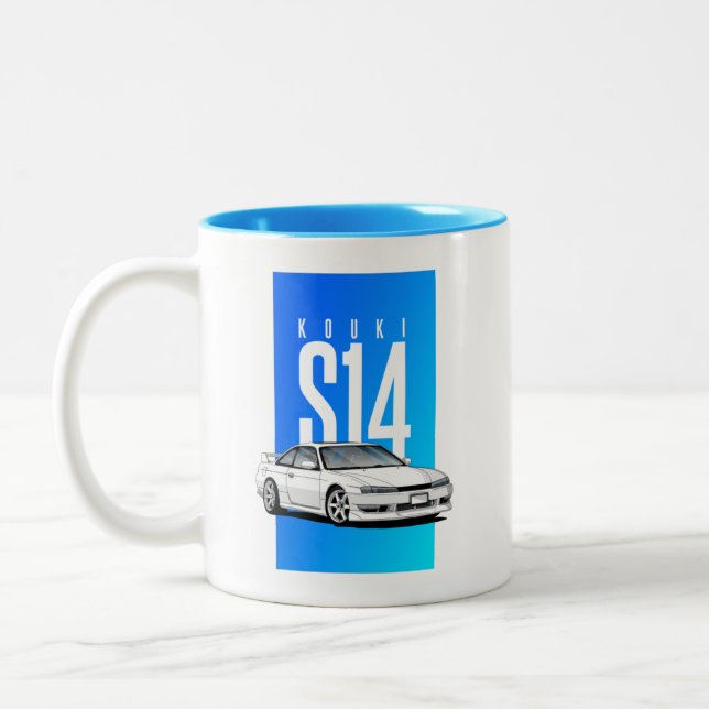 Tasse 2 Couleurs Nissan Silvia S14 Kouki 200sx (Gauche)