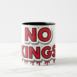 Tasse 2 Couleurs No Kings - Déchirer Horror Font Design.