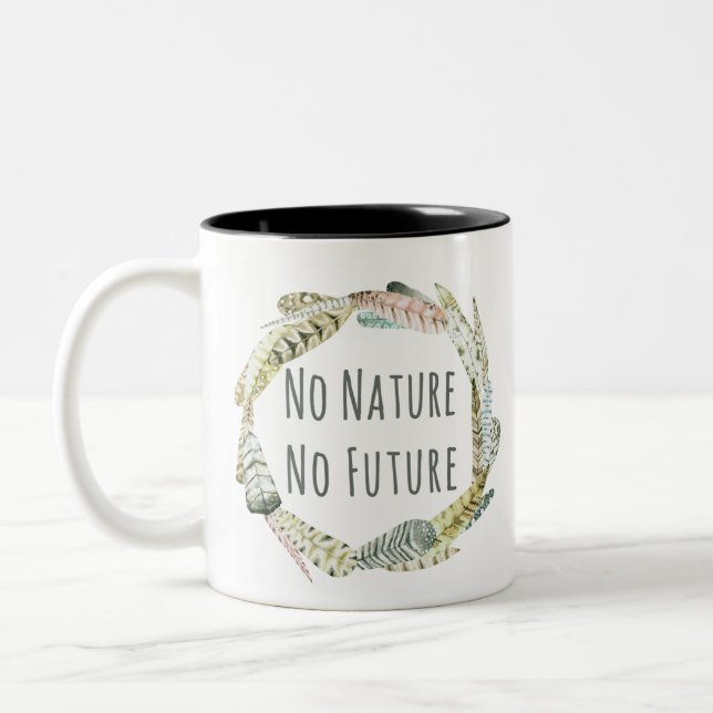 Tasse 2 Couleurs No Nature, no futur (Gauche)