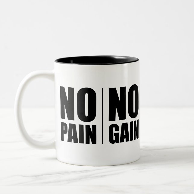 Tasse 2 Couleurs No Pain No Gain (Gauche)