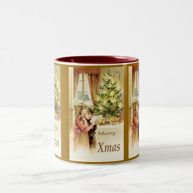 Tasse 2 Couleurs Noël 1902 de cru (Centre)