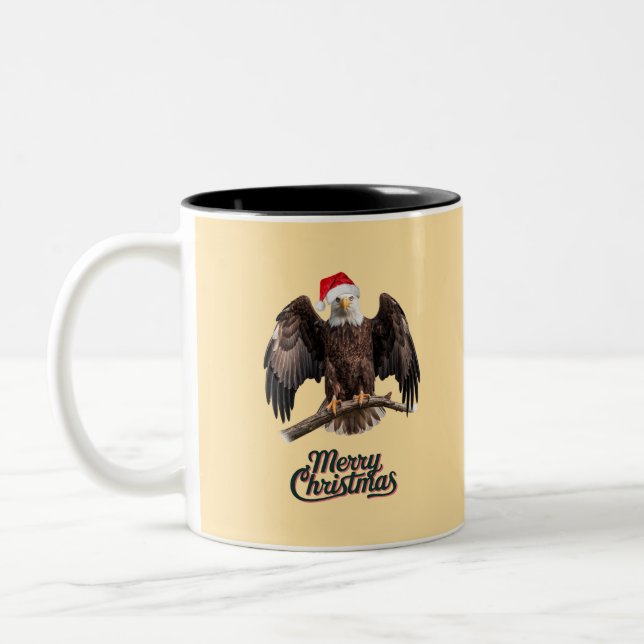 Tasse 2 Couleurs Noël à Bald Eagle (Gauche)