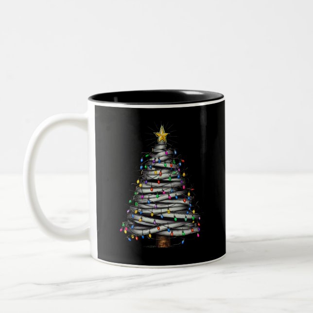 Tasse 2 Couleurs Noël Arbre clair (Gauche)