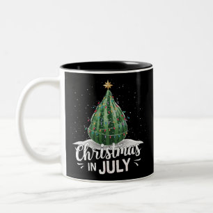 Tasse 2 Couleurs Noël Arbre de Noël de la pastèque En Juillet Été