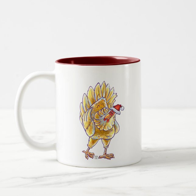 Tasse 2 Couleurs Noël au poulet (Gauche)