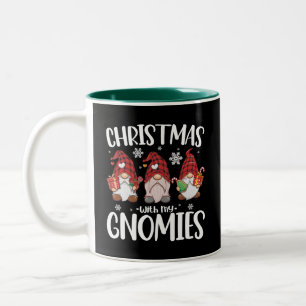 Tasse 2 Couleurs Noël avec mes gnomes Buffalo carreau rouge Gnome 