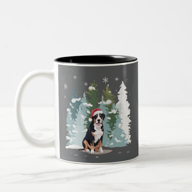 Tasse 2 Couleurs Noël Bernese Mountain Chien Maman Chien Puppet Hiv (Gauche)