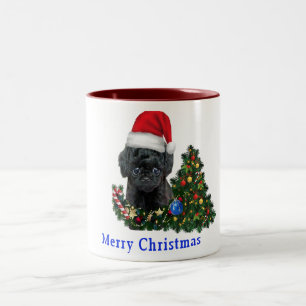Tasse 2 Couleurs Noël Caniche