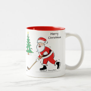 Tasse 2 Couleurs Noël de Hockey Père Noël