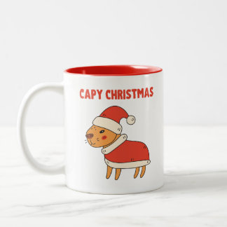 Tasse 2 Couleurs Noël de mignonne Capybara