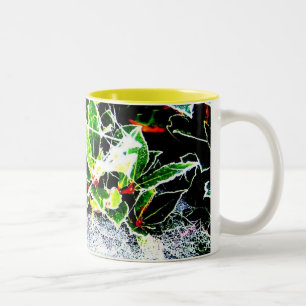 Tasse 2 Couleurs noël de saint et de cobweb recouvert de gel