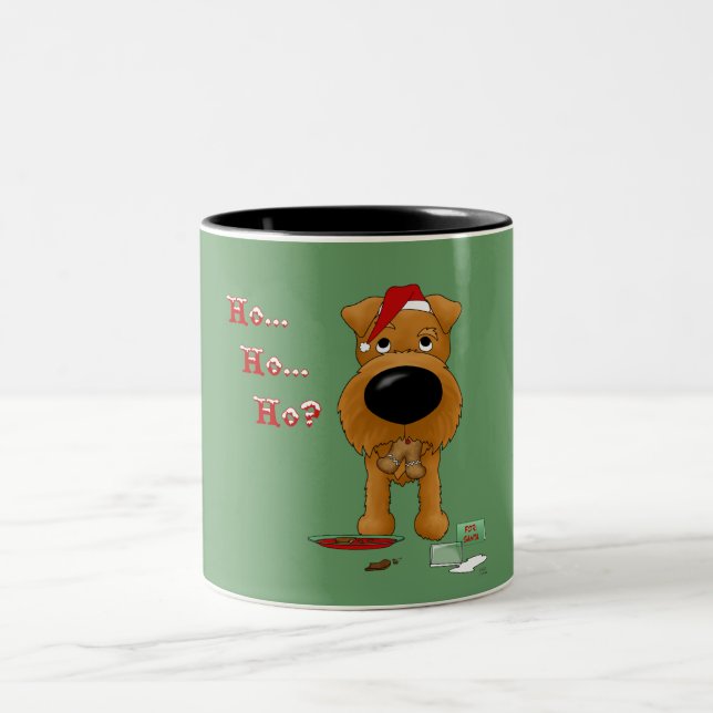 Tasse 2 Couleurs Noël de Terrier irlandais (Centre)