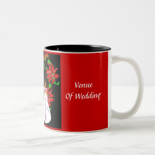 Tasse 2 Couleurs Noël/Décembre Musique Wedding shower rouge